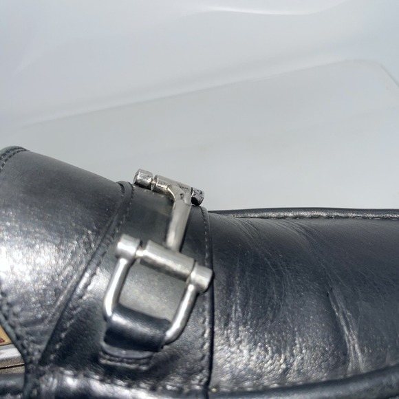Mercanti Fiorenti Italy)‎ black leather Horse-Bit Dress Loafers sz 10.5 D - Picture 5 of 12